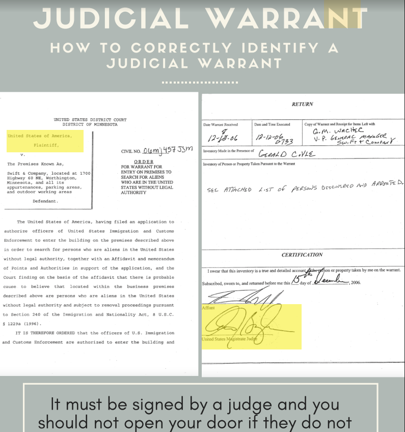 Identifying a Judicial Warrant