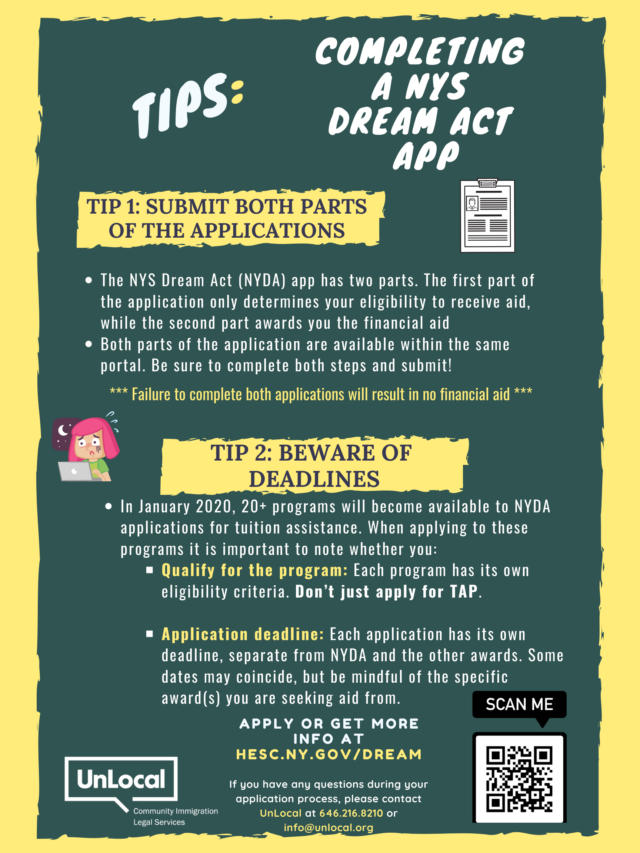 Tips: Completing a NYS Dream Act Application